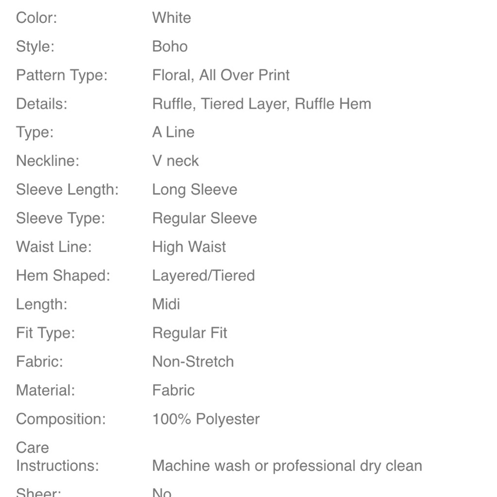 Shein White Ruffle Dress - Picture 4 of 5